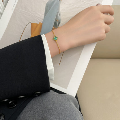 [Clover Jewelry]CLOVER BRACELET MALACHITE 1 MOTIF