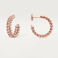 [Clover Jewelry]CLASH 6.4MM FULL DIAMOND SMALL EARRINGS