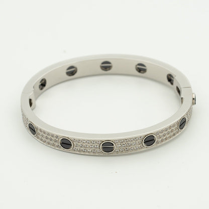 [CLOVER JEWELRY]LOVE BRACELET 6.1MM DIAMOND-PAVED CERAMIC