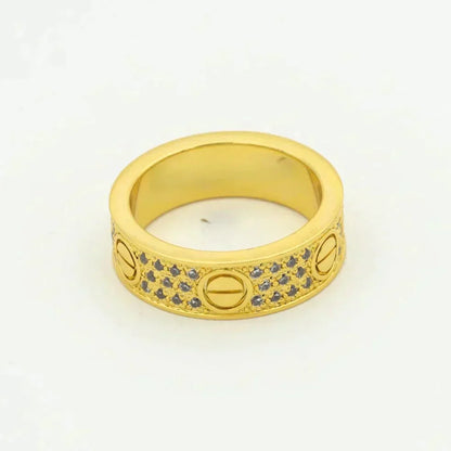 [Clover Jewelry]LOVE RING 5.5MM DIAMONDS PAVED