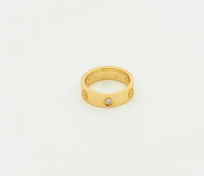 [Clover Jewelry]LOVE RING 5.5MM 3 DIAMONDS GOLD