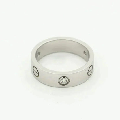 [Clover Jewelry]LOVE RING 5.5MM 3 DIAMONDS SILVER