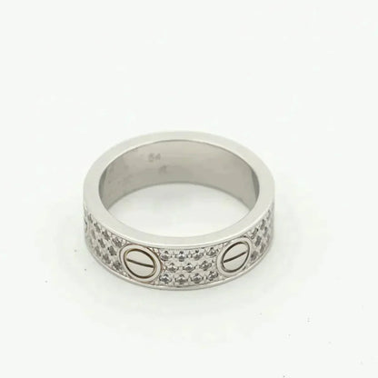 [Clover Jewelry]LOVE RING 5.5MM DIAMONDS PAVED