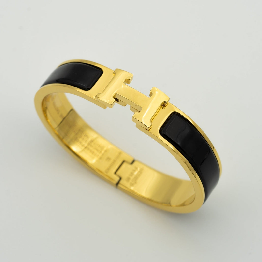 [Clover Jewelry]H BLACK BRACELET