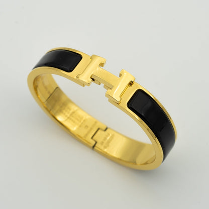 [Clover Jewelry]H BLACK BRACELET