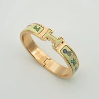 [Clover Jewelry]H PINK GOLD BRACELET CREAM CERAMIC