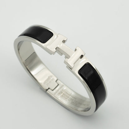 [Clover Jewelry]H BLACK BRACELET