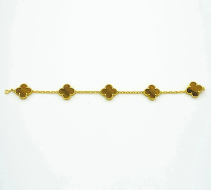[Clover Jewelry] CLOVER 5 MOTIFS TIGER EYE BRACELET COLLECTION