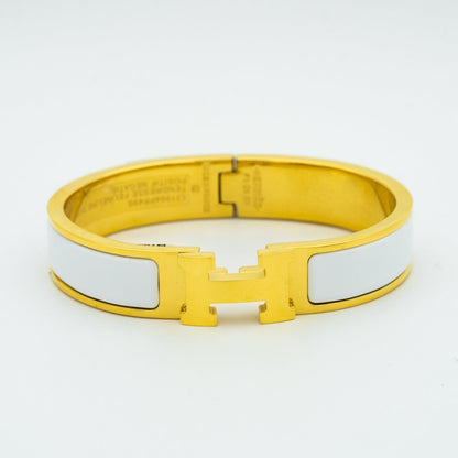[Clover Jewelry]H WHITE BRACELET