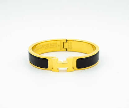 [Clover Jewelry]H BLACK BRACELET