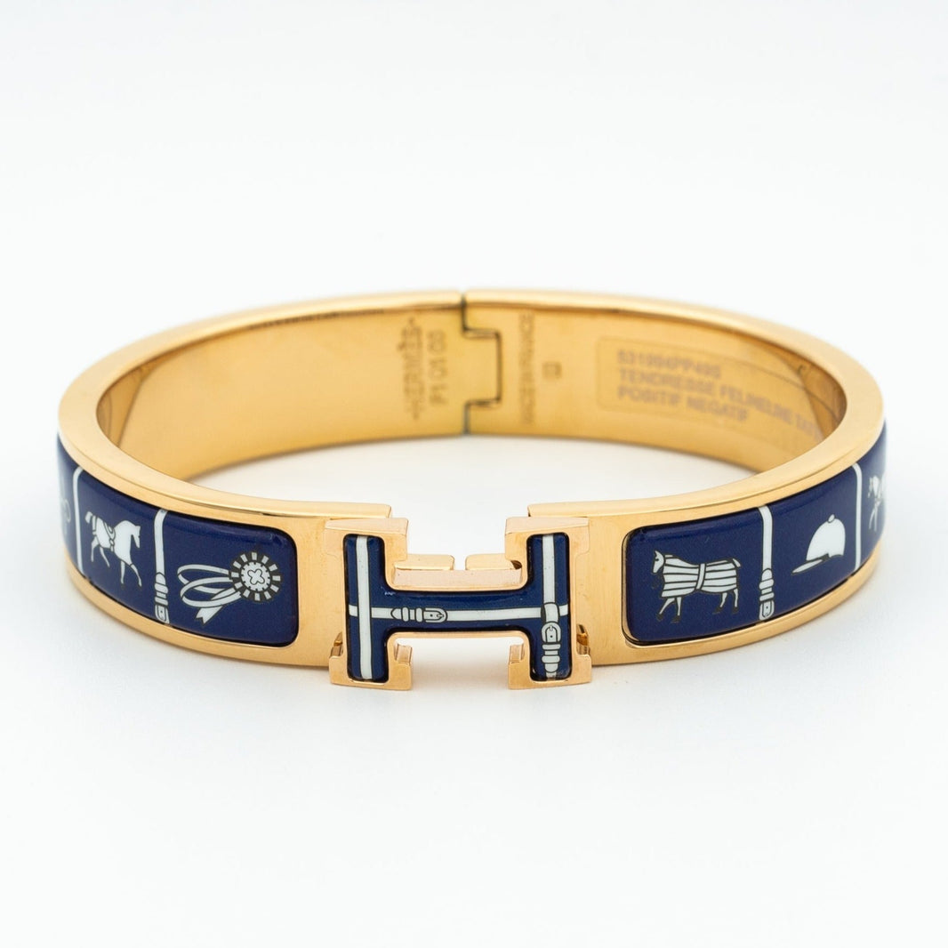 [Clover Jewelry]H BRACELET BLUE CERAMIC