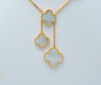 [CLOVER JEWELRY]CLOVER MOTHER OF PEARL NECKLACE 6 MOTIF