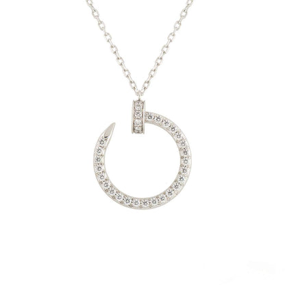 [Clover Jewelry]JUSTE NECKLACE SILVER DIAMONDS