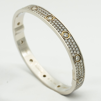 [Clover Jewelry]LOVE BRACELET 6.1MM DIAMOND-PAVED 10 BIG DIAMONDS