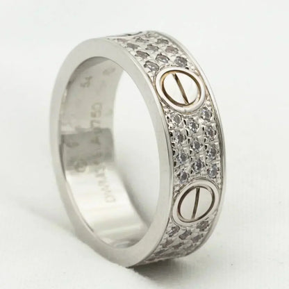[Clover Jewelry]LOVE RING 5.5MM DIAMONDS PAVED