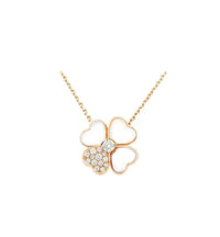 [CLOVER JEWELRY]CLOVER MOP DIAMOND ROSE GOLD NECKLACE