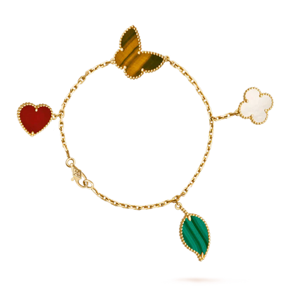 [Clover Jewelry]LUCKY SPRING 5 MOTIF GOLD BRACELET
