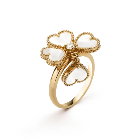 [Clover Jewelry]SWEET CLOVER WHITE MOP RING