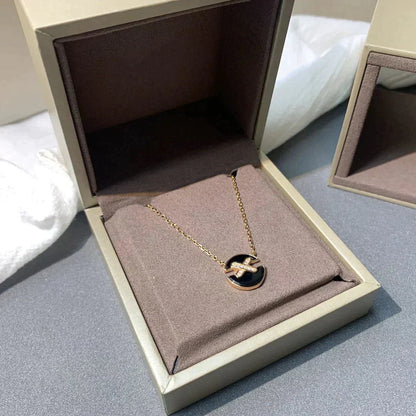 [Clover Jewelry]JEUX DE ROSE GOLD DIAMOND NECKLACE