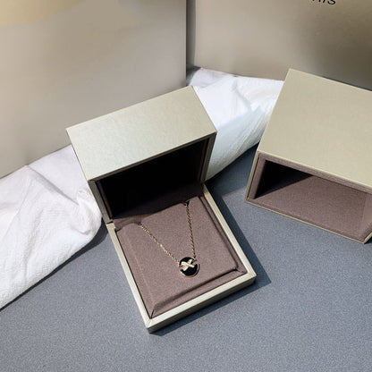 [Clover Jewelry]JEUX DE PINK GOLD DIAMOND NECKLACE