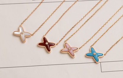 [Clover Jewelry]JEUX DE NECKLACE 1 DIAMOND