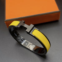 [Clover Jewelry]CLIC HM SO BLACK YELLOW BRACELET