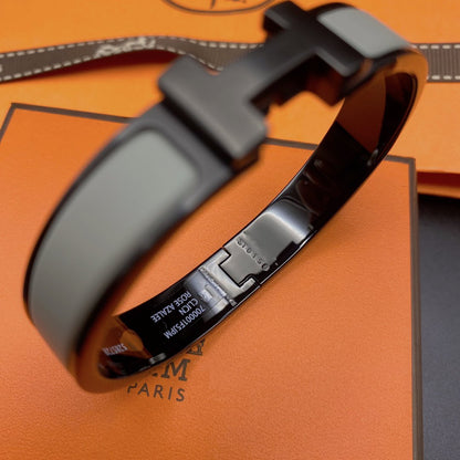 [Clover Jewelry]CLIC HM SO BLACK GREY BRACELET