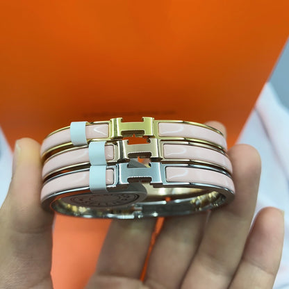 [Clover Jewelry]CLASSIC HM CLIC  PINK 8MM ENAMEL BRACELET