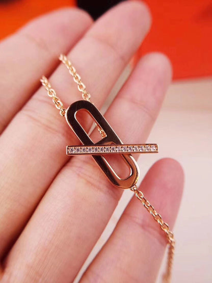 [Clover Jewelry]HM NECKLACE PLATINUM ROSE GOLD DIAMOND