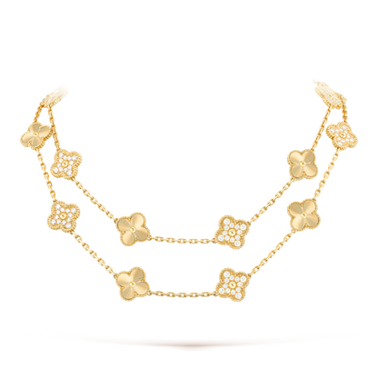 [CLOVER JEWELRY]CLOVER 20 MOTIFS LASER DIAMOND NECKLACE