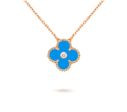 [CLOVER JEWELRY]CLOVER 15MM DIAMOND SINGLE FLOWER NECKLACE COLLECTION