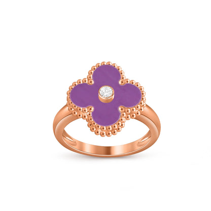 [CLOVER JEWELRY]CLOVER DIAMOND RING ROSE GOLD COLLECTION
