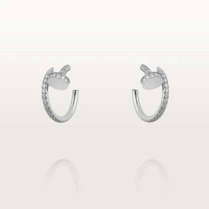 [Clover Jewelry]JUSTE EARRINGS 12.75MM SILVER DIAMOND