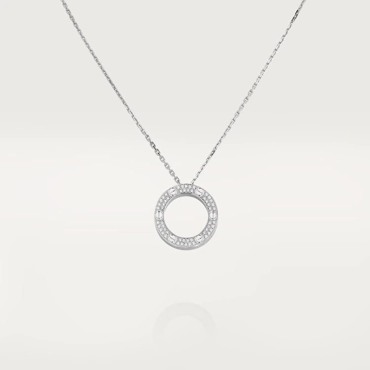 [CLOVER JEWELRY]LOVE NECKLACE ADJUSTABLE SILVER