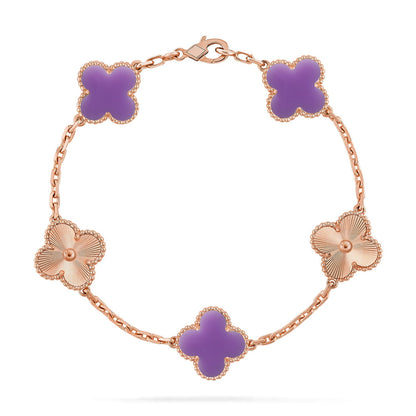 [Clover Jewelry]CLOVER 5 MOTIF LIGHT PURPLE BRACELET COLLECTION