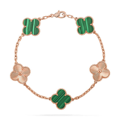 [CLOVER JEWELRY] CLOVER 5 MOTIF MALACHITE BRACELET COLLECTION