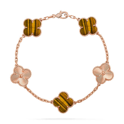 [Clover Jewelry] CLOVER 5 MOTIFS TIGER EYE BRACELET COLLECTION