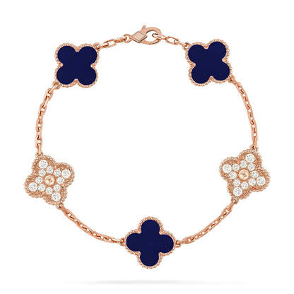 [CLOVER JEWELRY]CLOVER 5 MOTIF LAPIS LAZULI BRACELET COLLECTION