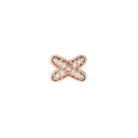 [Clover Jewelry]JEUX DE PINK GOLD DIAMOND EARRINGS