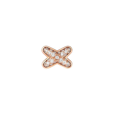 [Clover Jewelry]JEUX DE PINK GOLD DIAMOND EARRINGS