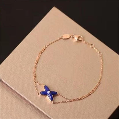 [Clover Jewelry]Hollow Design Four-Leaf Clover Flower Shape Ring