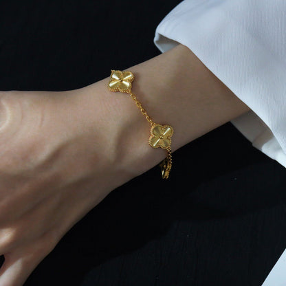 [CLOVER JEWELRY] CLOVER 5 MOTIF LASER BRACELET COLLECTION