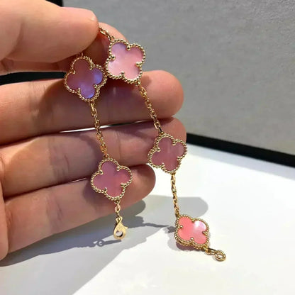 [Clover Jewelry] CLOVER 5 MOTIFS  PINK MOP BRACELET COLLECTION