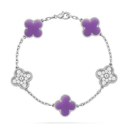 [Clover Jewelry]CLOVER 5 MOTIF LIGHT PURPLE BRACELET COLLECTION