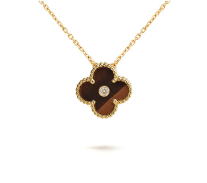 [CLOVER JEWELRY]CLOVER 15MM DIAMOND SINGLE FLOWER NECKLACE COLLECTION