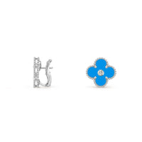 [Clover Jewelry]CLOVER SILVER 15MM MOP DIAMOND EARRINGS COLLECTION