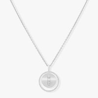 [Clover Jewelry]LUCKY MOVE MM SILVER DIAMOND NECKLACE