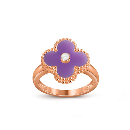 [CLOVER JEWELRY]CLOVER DIAMOND RING ROSE GOLD COLLECTION
