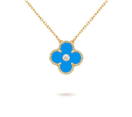 [CLOVER JEWELRY]CLOVER 15MM DIAMOND SINGLE FLOWER NECKLACE COLLECTION