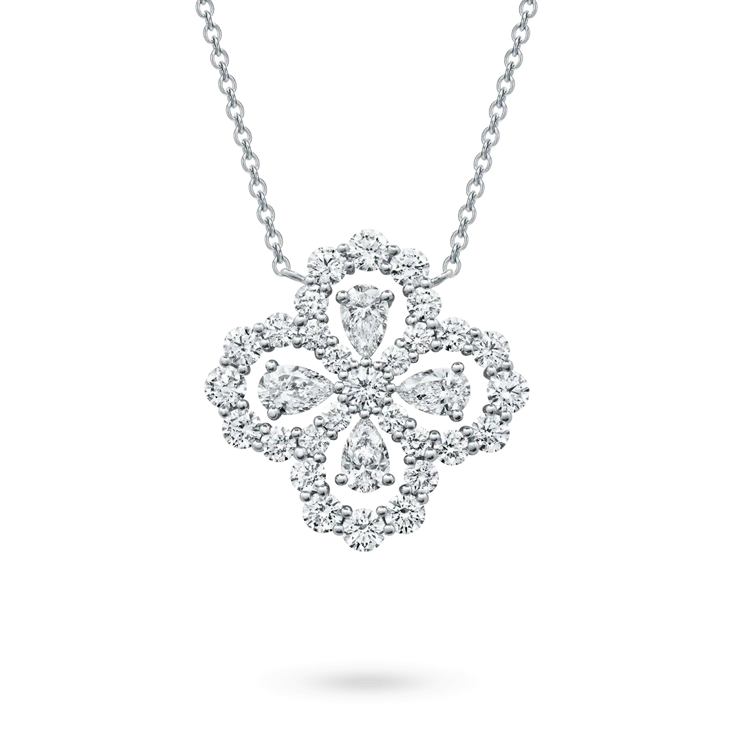 [Clover Jewelry]LOOP NECKLACE FULL MOTIF DIAMOND 16MM MULTIPLE COLORS
